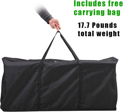 Portable DJ Table Stand DJ Controller Stand DJ Desk DJ Booth Adjustable Height DJ Stand For Laptop/Synth DJ Mixer Stand with Braced Keyboard Stand w/35” x 17.3” Table Top and Travel Bag