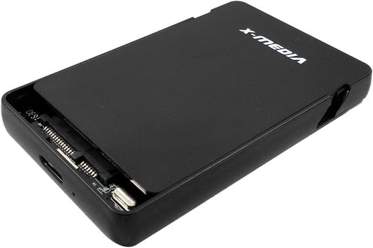 X-MEDIA XM-EN2279U3 2.5-Inch Tool-Free USB 3.0 SATA SSD HDD Hard Disk Drive External Enclosure Case | Support 7mm / 9.5mm Height HDDs