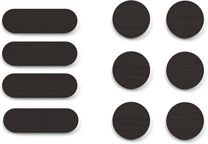 Universal Webcam Covers - Privacy Protection Accessory, No Residue Application, Safe Screen Closure - Dots and Bars, 20 Pieces - Black