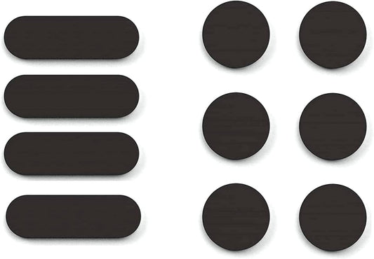 Universal Webcam Covers - Privacy Protection Accessory, No Residue Application, Safe Screen Closure - Dots and Bars, 20 Pieces - Black
