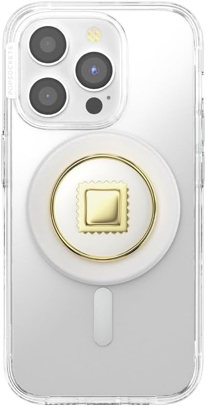 PopSockets Phone Grip for MagSafe with Kickstand, Magnetic Stand, Swappable Top, Secure Hold for iPhone MagSafe Cases, Phone & Tablet Grip - Enamel Raviolo