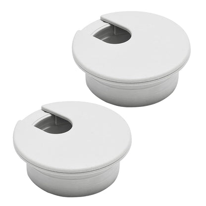 Desk Grommet 1-3/8" (35 mm), Desk Cord Hole Cover, Cable Grommet ABS Plastic, Desk Hole Grommet for Office and Home Table Cable, Detachable Cable Cord Organizer (Light Grey 2 Pcs)
