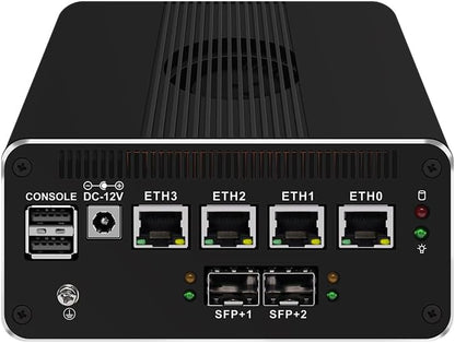 CWWK Intel Alder Lake N100(4C/4T Up to 3.4GHz)/N305(8C/8T Up to 3.8GHz) Dual SFP+10GbE Mini PC|4xIntel I226-V 2.5GbE |DDR5 Memory|PCI-E x4|HDMI+DP+Type-C (10 Gigabit N305, 32G RAM 512G SSD)