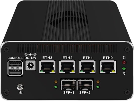 CWWK Intel Alder Lake N100(4C/4T Up to 3.4GHz)/N305(8C/8T Up to 3.8GHz) Dual SFP+10GbE Mini PC|4xIntel I226-V 2.5GbE |DDR5 Memory|PCI-E x4|HDMI+DP+Type-C (10 Gigabit N305, 16G RAM 256G SSD)