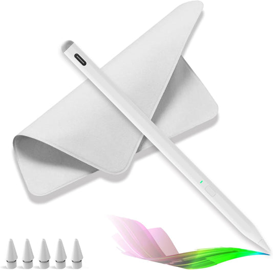 Stylus Pen for iPad11/10/9thGen,with Polishing Cloth,Tilt Sensitivity,Palm Rejection,for Pad Air11/13inch(M3/2), iPad Pro11/13/inch (M4),iPad Mini6/5th,iPad Pro 11/12.9 inch