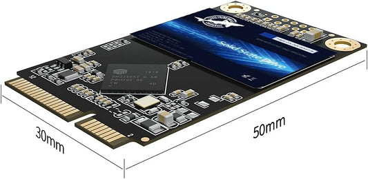 Dogfish mSATA SSD 64GB 3D NAND MLC SATA III 6 Gb/s, mSATA (30x50.9mm) Internal Solid State Drive - Compatible with Desktop PC Laptop - (MSATA 64GB)