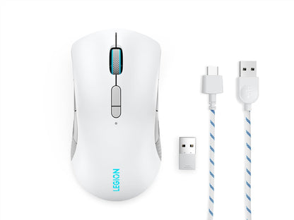 Lenovo Legion M600 RGB Wireless Gaming Mouse – 16,000 DPI, 9 Programmable Buttons, 200-Hour Battery Life, 50-Million Clicks Durability – Ambidextrous Computer Mouse (Stingray)