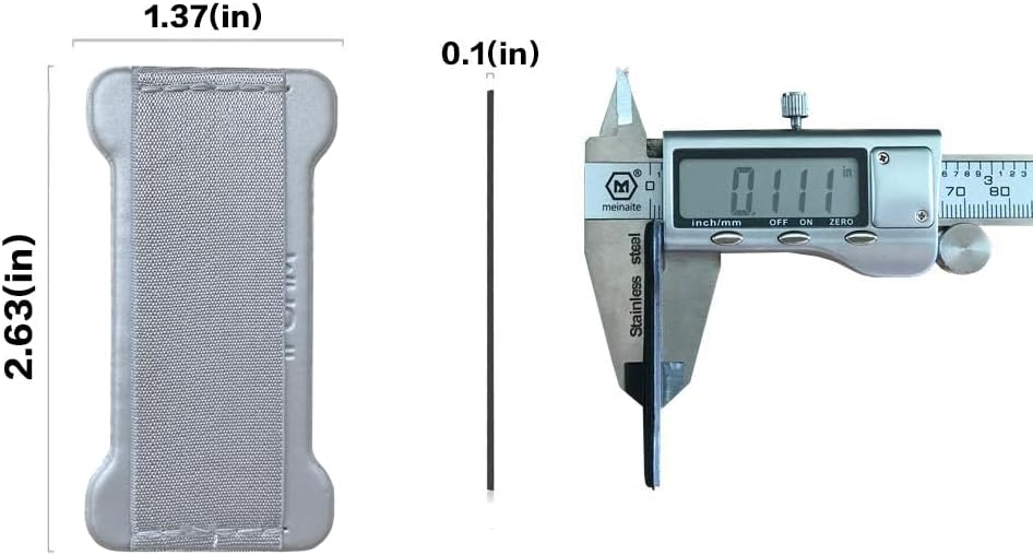 Universal Phone Grip for Smartphones& Mini Tablets - Phone Holder for Hand for Back of Phone - Wireless Charging Compatible (Silver) -2Pack