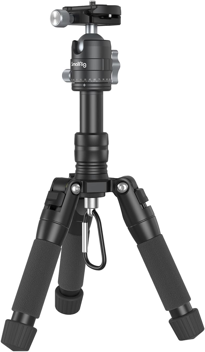 SmallRig VT-20 Aluminum Mini Tripod, 20" Desktop Tripod with 360° Ball Head, Compact Desktop Tripods for DSLR Camera Video Camcorder, Load up to 13lb/6kg
