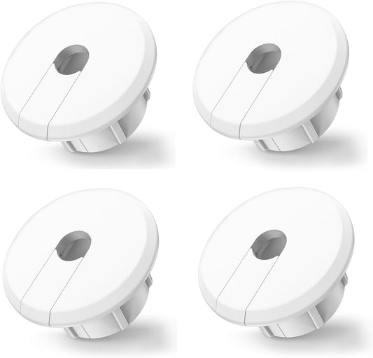Wall Bushing Grommet for Starlink Dishy Router Ethernet adapter Cable, Starlink Cable Routing Kit Feed-Through for 1 inch Wall Hole and Furnitures Wire Hole (White, 4 Pack)