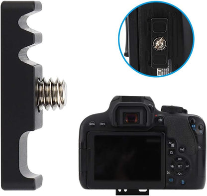 Camera Cage Cable Clamp, CNC Integrated Mounting Clamp, 1/4" Universal Portable Cage Fitting Wire Clip for Camera Data Cable Management
