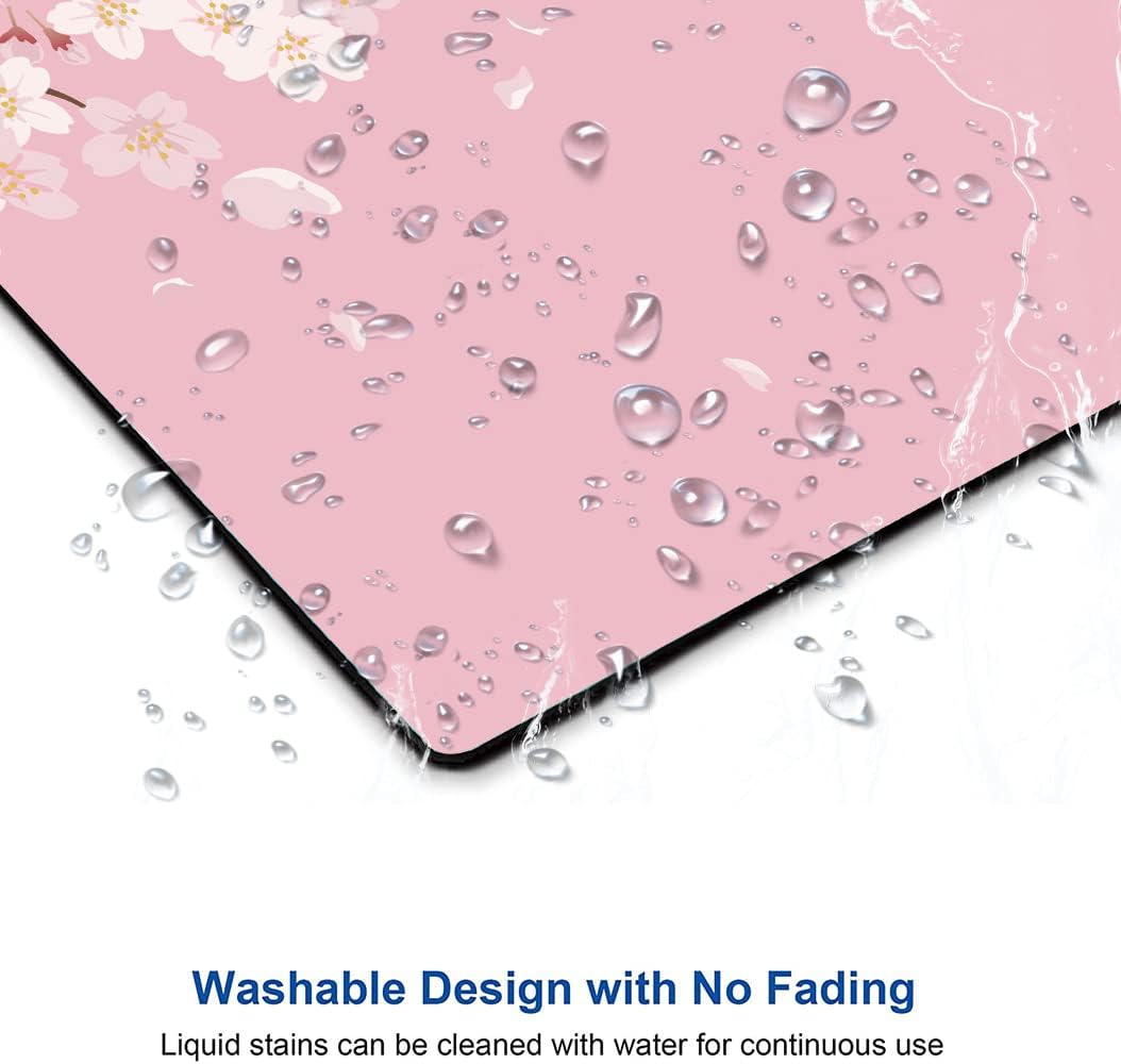 Mouse Pad, Premium-Textured Mouse Mat, Non-Slip Rubber Base Mousepad for Laptop, Computer & PC,9.5×7.9 in,Cherry Blossom Flower