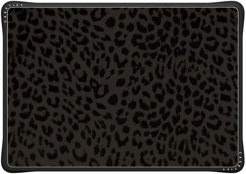 CASETiFY Impact MacBook Air 15" (M2-M4) Case [Cushioned Impact Corners/Scratch-Resistant/Anti-Slip Grip] - Leon Leopard - Clear Black