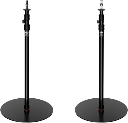 IFOOTAGE Cobra RB-A400,79" Round Base Monopod,Aluminum Photography Light Stand Flat Base for DSLR Camera, Light,Payload 22LBS(2 Pack)