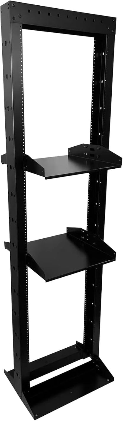 2 Post 29U Open Frame Server Rack 2-Post Server Rack Network Rack,No Tray Included,for 19 Inch Equipment, Networking Data & IT Devices,1260lbs Weight Capacity Rack(2P-LD-29U)
