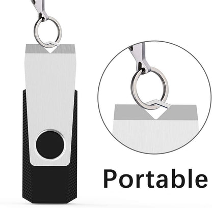 Aiibe 64GB USB Flash Drive 50 Pack - Bulk Thumb Drives, Memory Stick, Zip Drive Multipack, Black