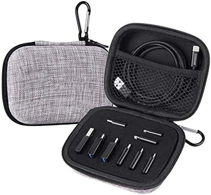 10-Piece Type C Adapter Kit, Compatible with Micro USB/Type C/USB OTG Adapter, Travel Case with and Carabiner, Includes USB Type C Cable
