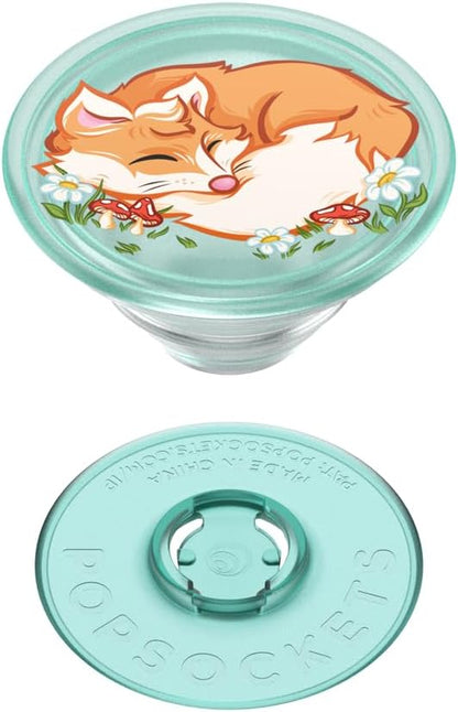 PopSockets Plant-Based Phone Grip with Expanding Kickstand, Adhesive Grip, Eco-Friendly, Into The Woods - Plantcore Sleepy Fox
