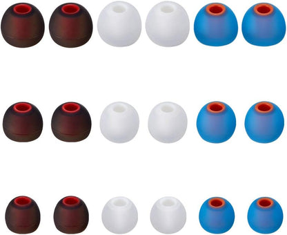 Earbud Tips Soft Silicone Earbuds Replacement Tips Fit for in-Ear Headphones(inner hole from 3.8mm - 4.2mm earphones) 9 Pairs S/M/L