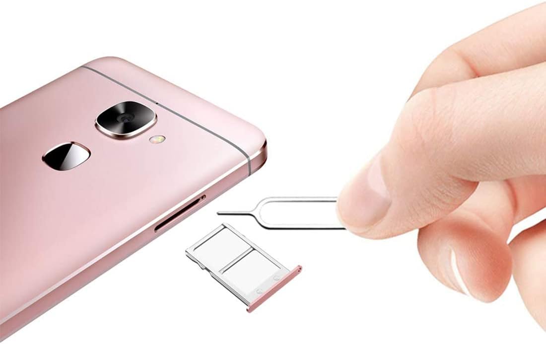 20 Pack SIM Card Adapter Kit, 4 in 1 Nano Micro Standard Converter Kit with Steel SIM Tray Eject Pin 1, Black