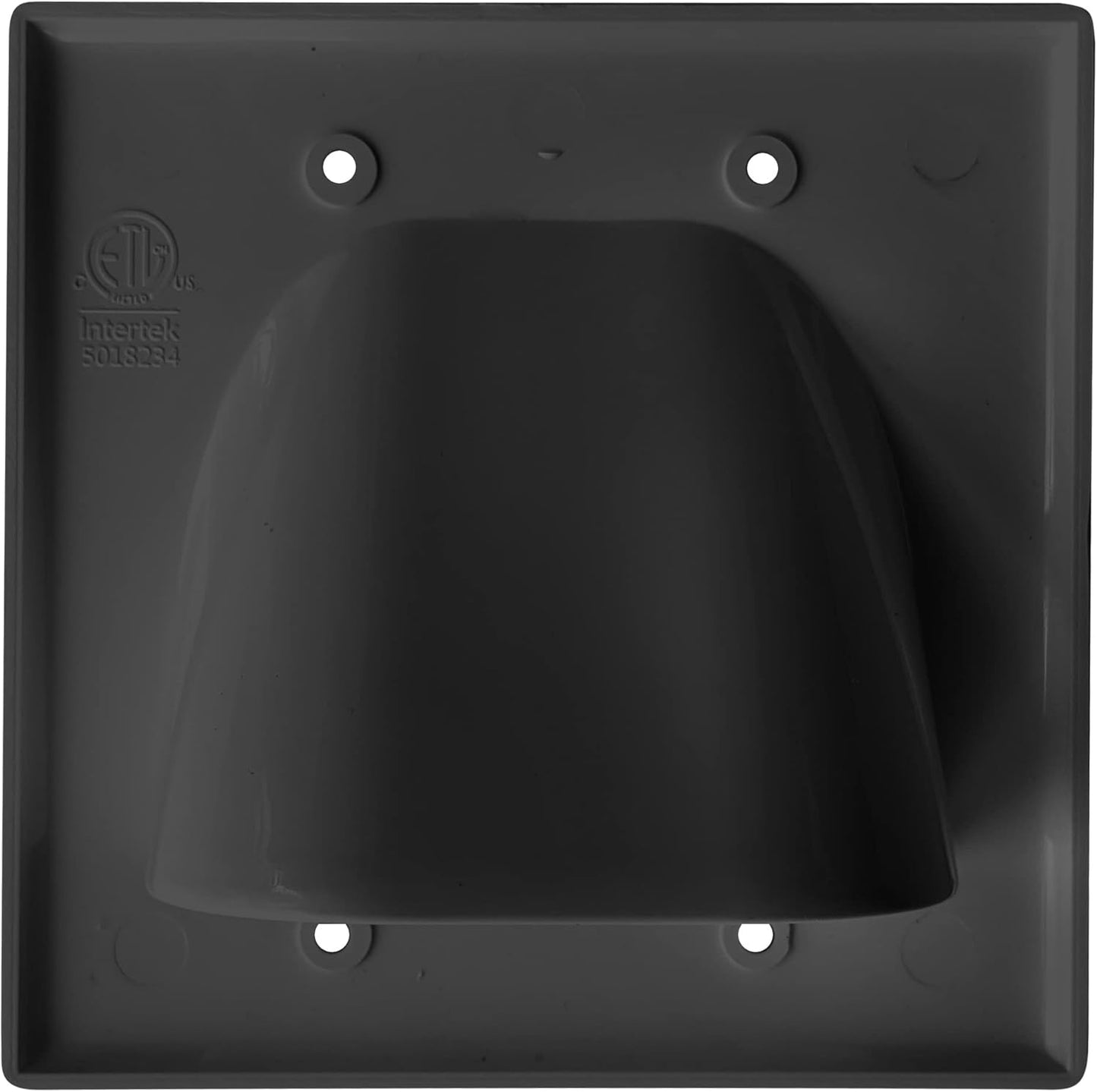 BestMounts - 1 Pack In Wall Cable Management TV Cord Hider for Wall Mounted TV - Recessed Wall Plates Cable Pass Through - Dual Gang Behind Wall Cable Management up to 8-10 Low Voltage Cords (Black)