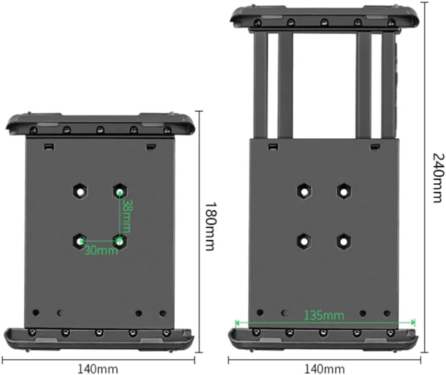Strg Industrial Tablet Mount for 6.8" - 8.5" iPad/iPad mini Samsung Galaxy Tablets, Heavy Duty Tablet Holder Compatible with RAM B 1" and C 1.5" Size Round Ball Mounts Bases (Not Included Ball Mount)