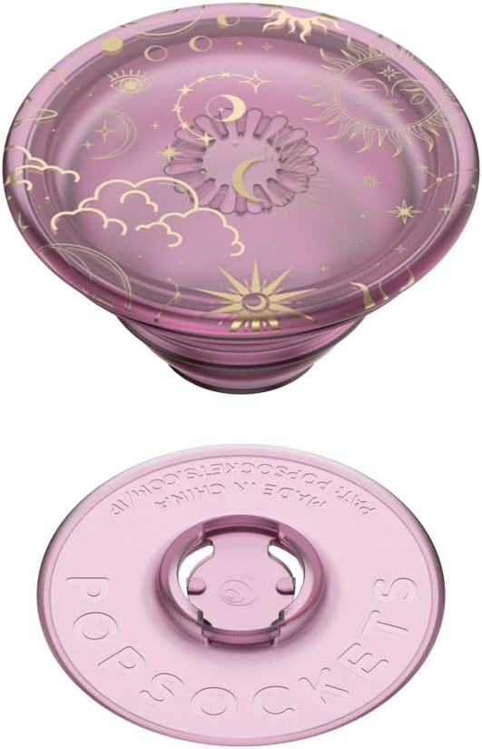 PopSockets Translucent Phone Grip with Expanding Kickstand, PopSockets for Phone, Adhesive Grip, Translucent PopGrip - Celestial Mauve