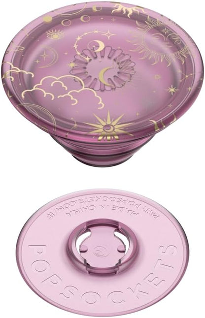 PopSockets Translucent Phone Grip with Expanding Kickstand, PopSockets for Phone, Adhesive Grip, Translucent PopGrip - Celestial Mauve