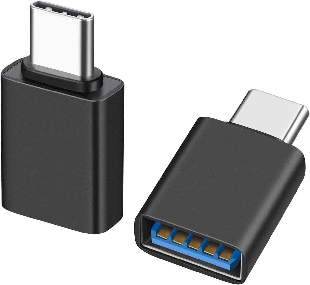 USB C Male to USB A Female OTG Adapter (2 Pack),USB 3.2 GEN2 10Gbps High-Speed Data PD 60W Fast Charging for iMac,MacBook Pro/Air,iPhone 16 15,iPad,Microsoft Surface,Samsung Galaxy S24/23/22,etc.