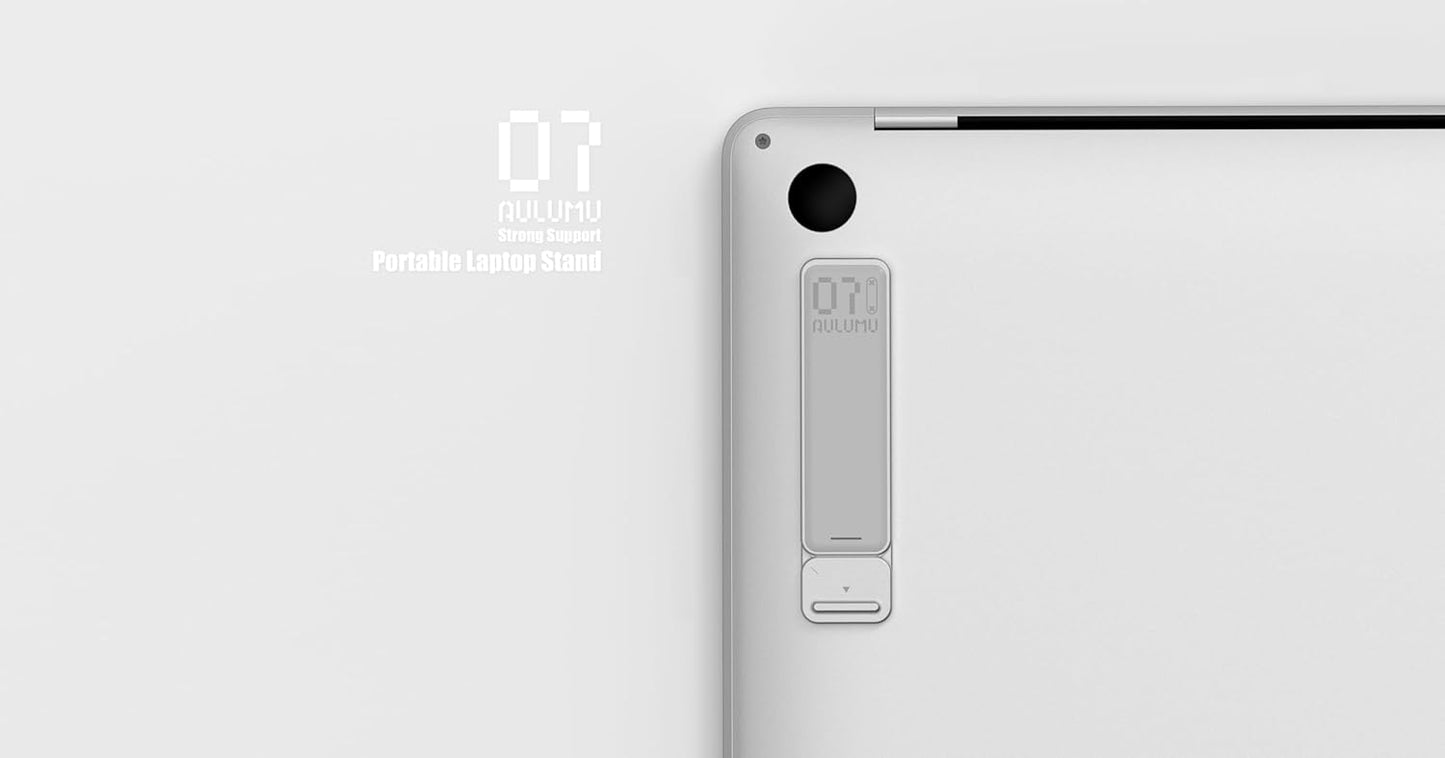 Aulumu G07 Pop Up Leg Stand | Super Portable Cooling Laptop Stand | Ergonomic Laptop Riser Lift for Desk for MacBook, All Laptops, Tablets, 8-20'', Silver