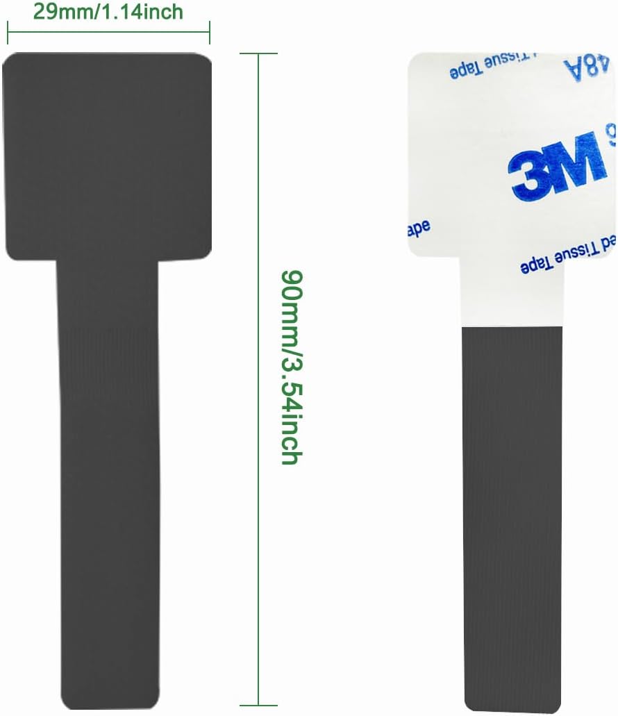 100pcs Hook and Loop Cable Ties, Sticky-Back Cable Straps, Cable Clip,Cord Organizer, Wire Management,Household & Office Essentials (Black)