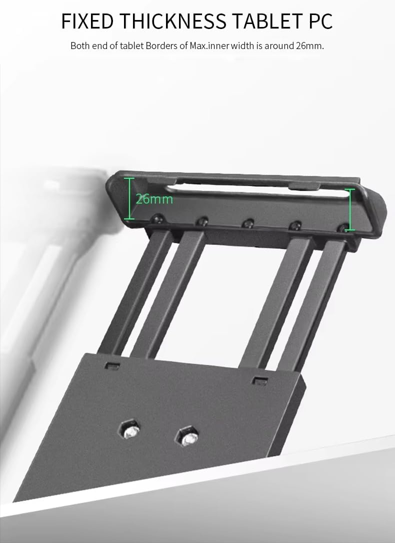 Strg Industrial Tablet Mount for 7.0" - 8.7" iPad/iPad mini Samsung Galaxy Tablets, Heavy Duty Tablet Holder Compatible with RAM B 1" and C 1.5" Size Round Ball Mounts Bases (Not Included Ball Mount)