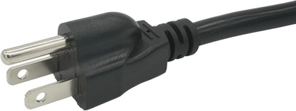 Y Splitter Extension Cord, 1.4FT 2 Way 1 to 2 Splitter Extension Cord, 3 Prong SJT 16AWG NEMA 5-15P to NEMA 5-15R x2, Male to Female Power Cord Cable Wire Extender Space Saver, 125V 13A 1625W, Black