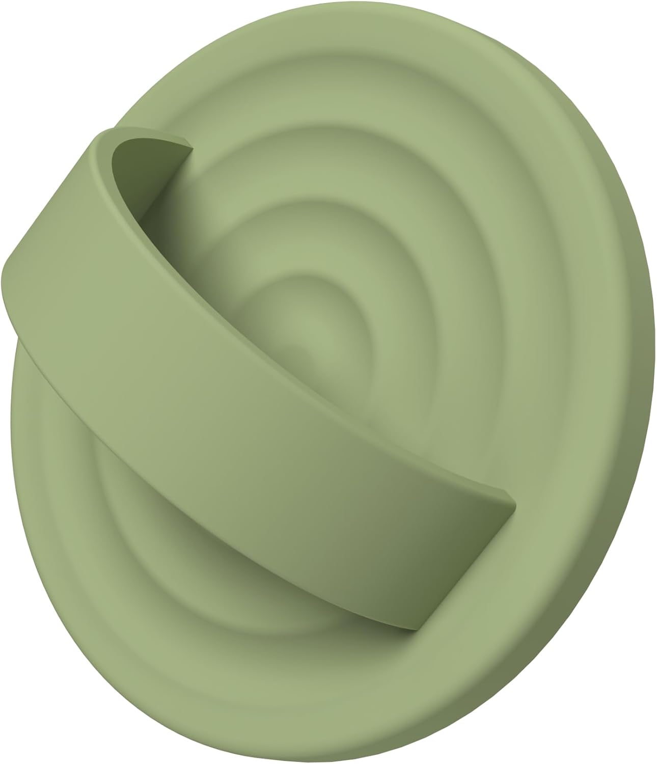 Magnetic Phone Ring Grip Holder, Silicone Finger Loop Grip, Compatible with MasSafe, Back of Phone for iPhone Pro Max/Plus/16/15/15/14/13/12 Series, Tea Green