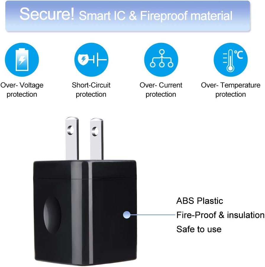 USB Wall Charger Box, 3Pack 2.1A Dual USB Charging Block Brick Cube Power Adapter for Phone 16/15/14/13/12 Pro Max/SE/8, Samsung S25 A15 5G A35 A14 S24 S23 S22 S21 FE/Ultra, Google Pixel 8a, LG, Moto