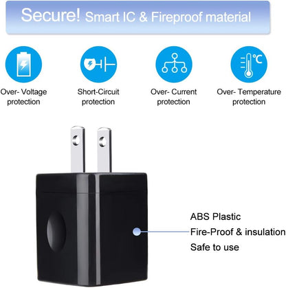 USB Wall Charger Box, 3Pack 2.1A Dual USB Charging Block Brick Cube Power Adapter for Phone 16/15/14/13/12 Pro Max/SE/8, Samsung S25 A15 5G A35 A14 S24 S23 S22 S21 FE/Ultra, Google Pixel 8a, LG, Moto