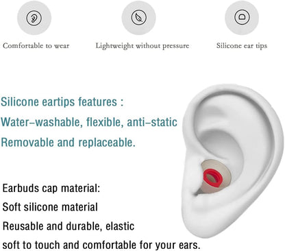 Replacement Earbud Tips Silicone Ear Tips for in- Ear Headphones Rubber Tips Ear Bud Tips,10 Pairs Large