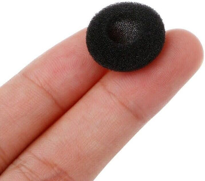 Ear Cushions for Earphone Headphones, Soft Foam 20mm Replacement Covers for Most Standard in-ear Earphone, Earbuds, Headsets, Walkie Talkies (Black) 10 Pack