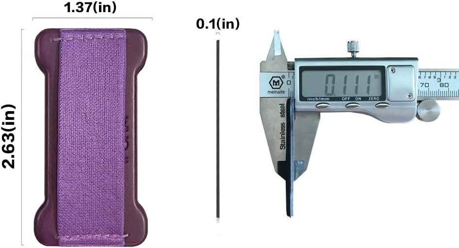 Phone Grip Strap Holder for Hand, Universal Finger Strap Phone Holder, Finger Selfie Grip Compatible with Most Smartphones (Deep Purple) -2PC