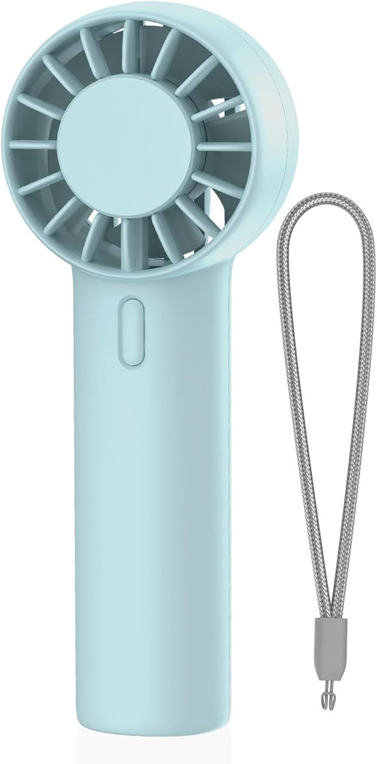 Mini Portable Fan, USB Personal Handheld Fan with 3-Speed Cooling Wind Rechargeable Battery Operated Mini Pocket Design for Desktop/Travel/Outdoor/Vacation/Concerts/Lash Makeup-Blue