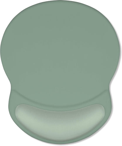 ITNRSIIET Ergonomic Mouse Pad with Comfort Gel Wrist Rest, Non-Slip PU Base, Smooth Textured Surface, Reduces Hand Fatigue & Wrist Pain, 8.7 x 7.2 Inch for Office Gaming Home, Sage Mint Gradient