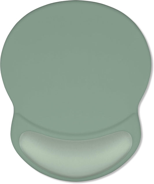 ITNRSIIET Ergonomic Mouse Pad with Comfort Gel Wrist Rest, Non-Slip PU Base, Smooth Textured Surface, Reduces Hand Fatigue & Wrist Pain, 8.7 x 7.2 Inch for Office Gaming Home, Sage Mint Gradient