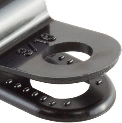 GTSE Black Nylon Plastic Cable Clamps, 3/16" Screw Mounts for Cable, Rope, Tube Management, 100 Pack