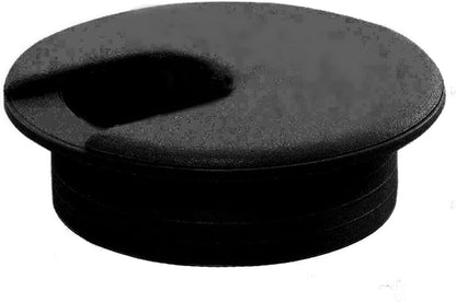 2pcs 2 Inch Desk Wire Cord Cable Grommets Hole Cover for Office PC Desk Cable Cord Organizer Plastic Cover (Black-2Pcs)