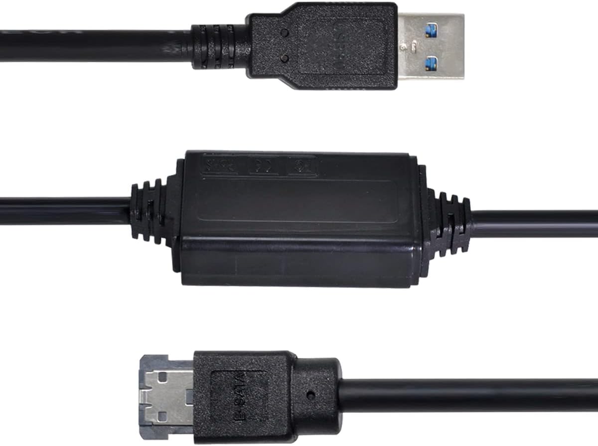 chenyang USB 3.0 to eSATA Adapter 6Gbps for Hard Disk, USB 3.0 to eSATA External SATA Convertor Power eSATA 6Gb/s to USB 3.0 Adapter eSATA Plus USB 3.0 Adapter