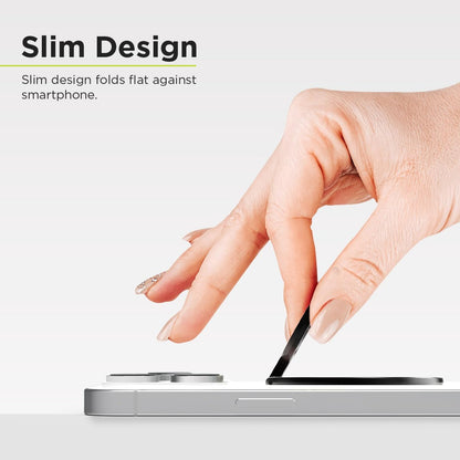 PureGear Magnetic Phone Grip Ring Stand, Magnetic Phone Ring Holder for MagSafe iPhone 16, 16Pro, 16Plus, 16ProMax, 15, 15Plus, 14, 14ProMax, 13,12, Adjustable Kickstand((Brushed Black Silver Glitter)