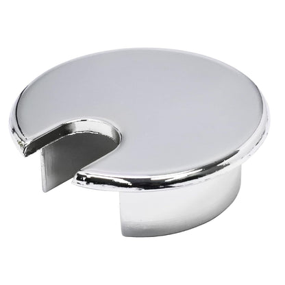 Desk Grommet 1-3/8" (35 mm), Desk Cord Hole Cover, Cable Grommet Metal Zinc Alloy Materilal, Desk Hole Grommet for Office and Home Table Cable, Detachable Cable Cord Organizer (Bright Silver 1 Pcs)