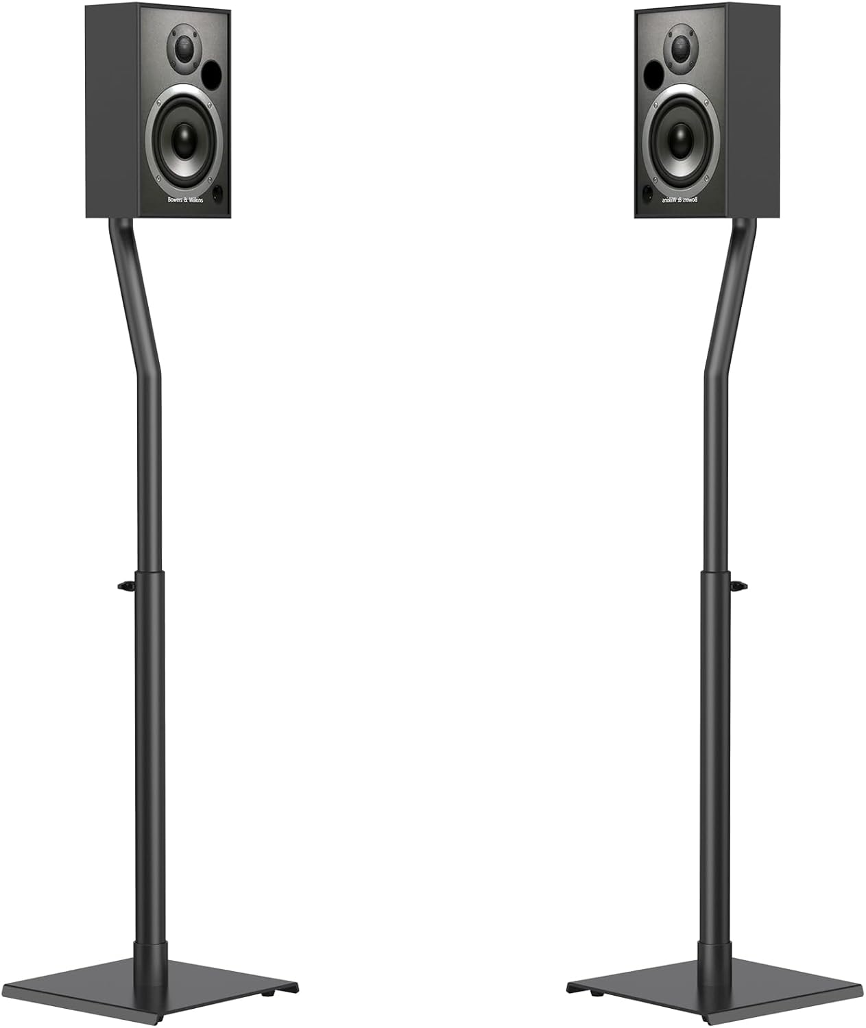 USX MOUNT Universal Speaker Stands, Height Adjustable Extend 30.0" to 39.1" for Satellite Speakers & Small Bookshelf Speakers up to 11 lbs Per Stand, 1 Pair Floor Stands for Sony Bose Polk JBL Yamaha
