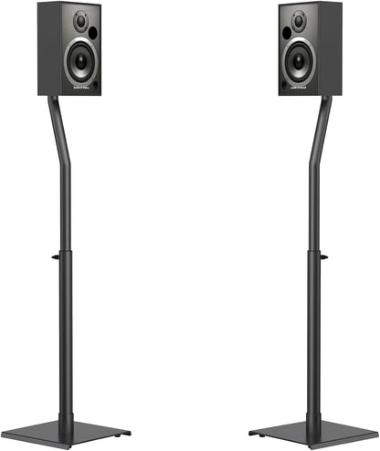 USX MOUNT Universal Speaker Stands, Height Adjustable Extend 30.0" to 39.1" for Satellite Speakers & Small Bookshelf Speakers up to 11 lbs Per Stand, 1 Pair Floor Stands for Sony Bose Polk JBL Yamaha