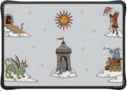 CASETiFY Impact MacBook Air 13" (M1/Intel) Case [Cushioned Impact Corners/Scratch-Resistant/Anti-Slip Grip] - up in The Medieval Clouds - Clear Black